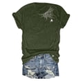 thumbnail image 5 of Landzoo Halloween Women'S T-Shirt Spider Web Minimal Print Short Sleeve Round Neck Tops Party Casual Women Tees Size L Army Green, 5 of 5