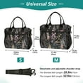 thumbnail image 4 of FORMRS Insulated Lunch Bag Unisex Large Capacity with Shoulder Strap, Dark Flowers Pattern, 4 of 6