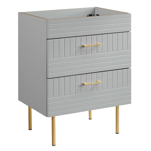 Daybreak 24" Bathroom Vanity: Sleek Design, Matte Finish, Gold Hardware
