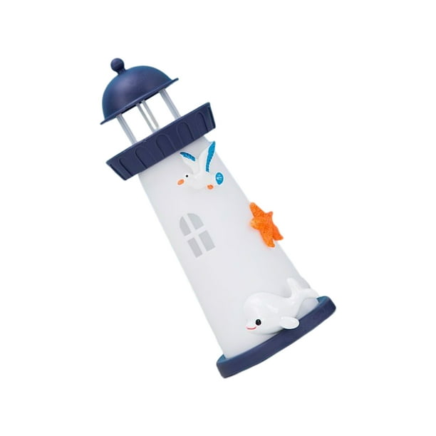 Matsuzay 1 Uds. Faro de luz LED para jardín, lámpara giratoria de 360 grados para decoración del hogar, faro de océano, luz de noche, faro de Iluminación y accesorios No.1 Matsuzay HA026373-01
