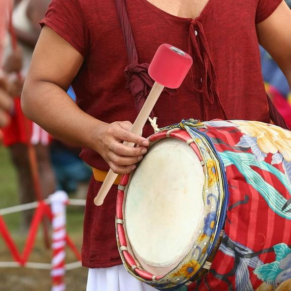 HOMEMAXS Red Wooden Drumsticks for Music Playing Comfortable Grip Durable and Versatile Design 16 Inch