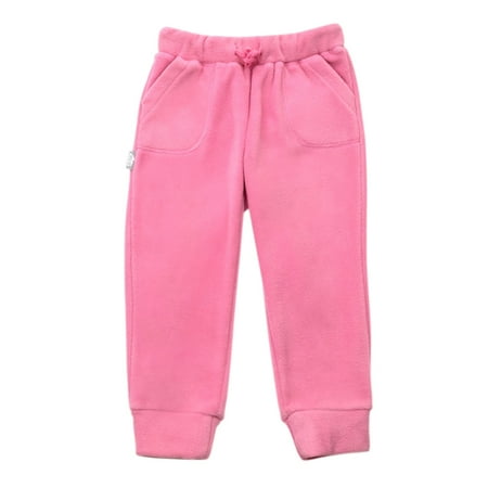 Jan & Jul Toddler Girls Cozy Winter Fleece Pants (Watermelon Pink, 2T)