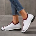 thumbnail image 3 of Vedolay Slip On Sneakers Women Women's Platform Sneakers Wedge Slip on Slides Comfortable Walking Shoes,White 9, 3 of 5