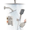 thumbnail image 4 of Shower Faucet Set  Ceiling Mount Rainfall Shower System with Rain Shower Head and Multi-function Handheld Head Push Button Diverter Shower Faucet Trim Kit Matte ), 4 of 6
