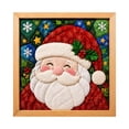 thumbnail image 2 of SeekLGT Christmas Santa DIY Kit, DIY Cloth Sewing Kit, Framed Holiday Fabric Quilt Art Craft Set, Seasonal Wall Decor Project for Adults, Kids, Beginners, 2 of 9