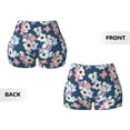 thumbnail image 3 of Sikiie Flowers Print Workout Shorts Women Scrunch Butt Gym Shorts Seamless High Waist Tummy Control Yoga Biker Athletic Shorts, 3 of 5