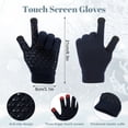 thumbnail image 6 of Bocaoying 5-Piece Winter Hat Scarf Gloves Set for Men and Women, Fleece Lined Beanie & Touchscreen Gloves with Warm Sock, Cold Weather Unisex Accessories, 6 of 7