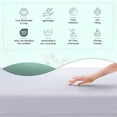 thumbnail image 3 of Feather and Stitch New York 4-Piece 300 Thread Count Grey Stripe 100% Cotton Percale Sheet Set, Queen, 3 of 5