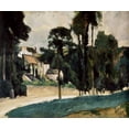thumbnail image 2 of Cezanne, Paul 30x26 Gold Ornate Wood Framed with Double Matting Museum Art Print Titled - A Way In A Path, 2 of 4