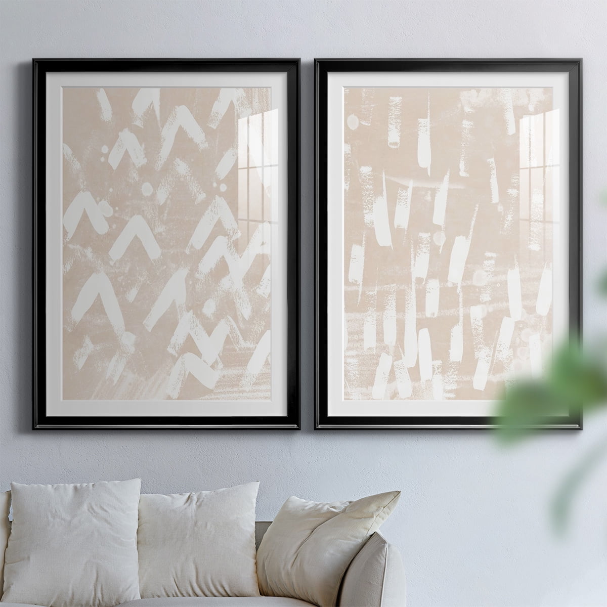 Wexford Home Earth Etching III Premium Framed Print, 22.5" x 30.5" - Ready to Hang, Black (Set of 2)
