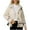 Beige, variant on Polar Fleece Jacket Womens Long Sleeve Lapel Sherpa Button Down Coats Winter Warm Oversized Solid Color Loose Outerwear (Beige L)