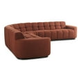 thumbnail image 3 of Moe's Home Collection Roman L-Shaped Sectional Rust Fabric Sectionals, 3 of 6