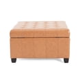 thumbnail image 3 of Brown Storage With Elegant Button Tufting Design Sophisticated Solution, 3 of 6