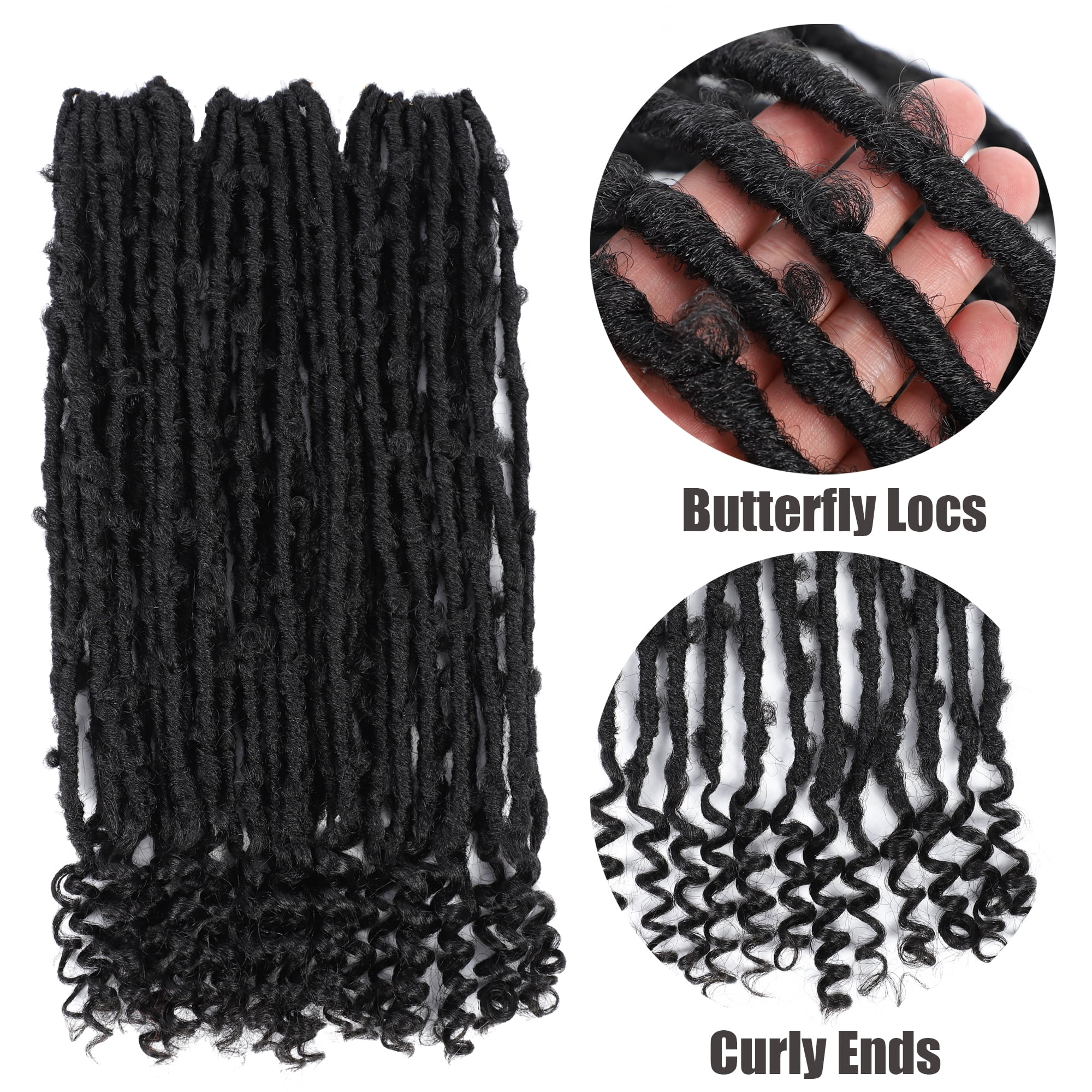 Buy YAMI Faux Locs Braiding Hair 18 inch 6 Pack Croceht Hair Butterfly