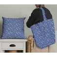 thumbnail image 5 of Soimoi Blue Heavy Canvas Fabric Leaves & Floral Geometric Decor Fabric Printed Yard 58 Inch Wide, 5 of 5