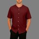 thumbnail image 2 of Mens Botón Camisa Color Sólido Cuello en V Manga Corta Sobredimensionado Transpirable Cardigan Superior, Largo Cardigan Hombres Desgaste Deportivo Casual, 2 of 8