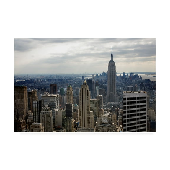 Trademark Fine Art 'Empire State Building New York City New York Color' Canvas Art by Monte Nagler