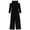 black, variant on American Living Womens Cold-Shoulder Jumpsuit, Black, 8
