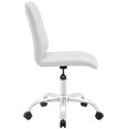 thumbnail image 2 of Hawthorne Collection Prim Faux Leather Mid Back Swivel Office Chair in White, 2 of 4