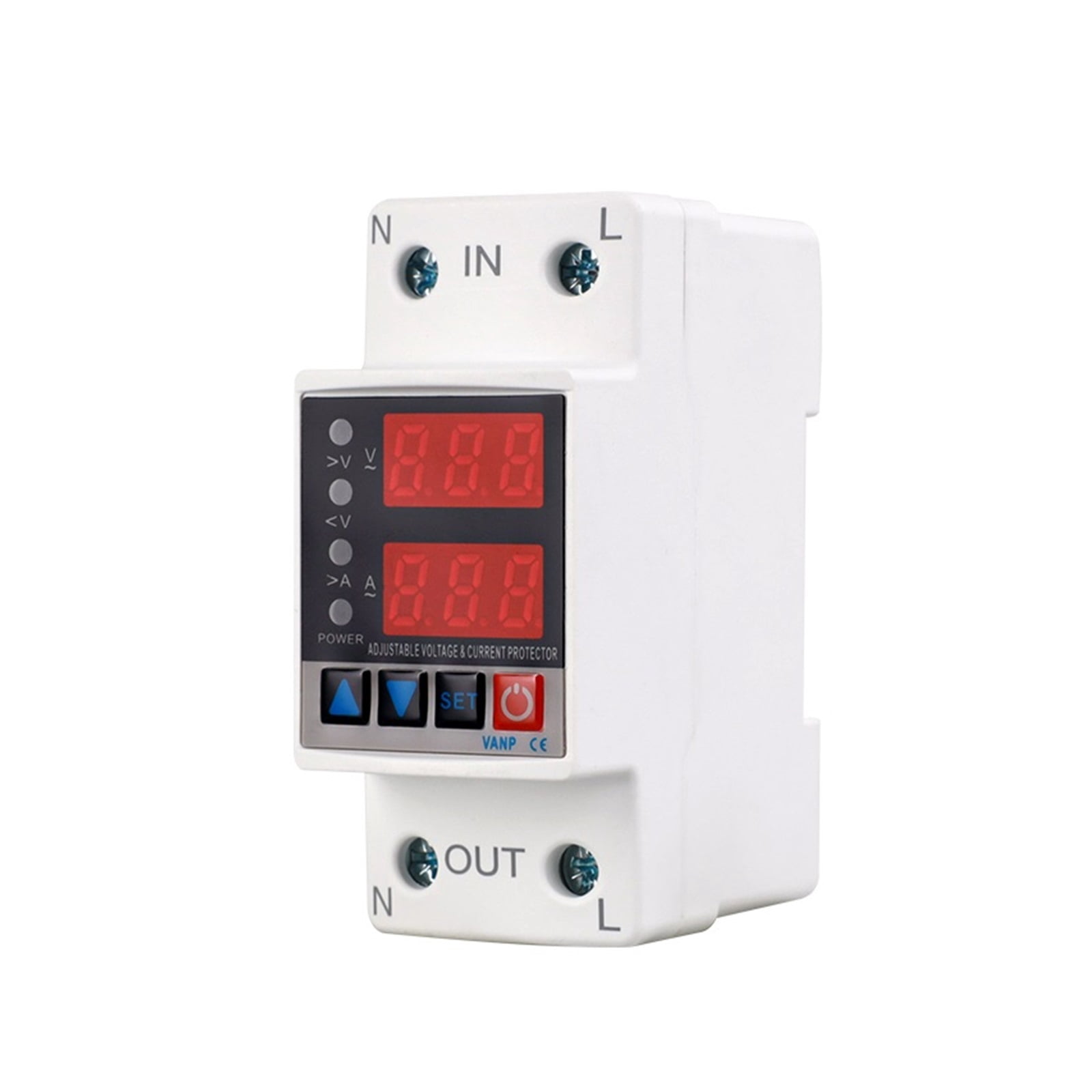 EJYWPSWD GP2-VA Din Rail Over Current Over Voltage Under Voltage Protection Device 40A 63A Protector 220VAC