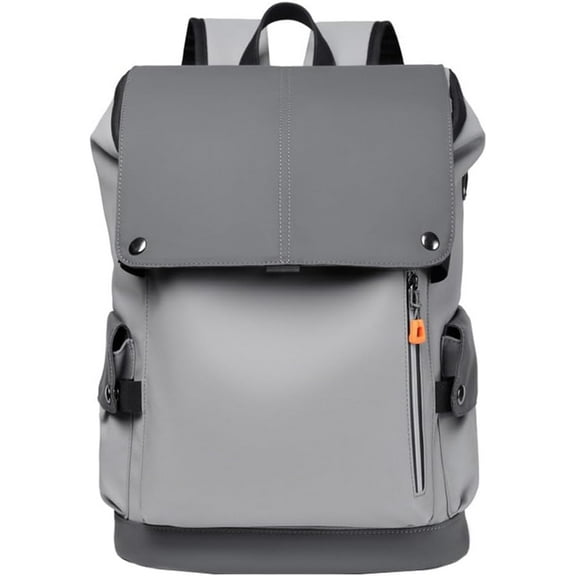 PU leather men's trendy backpack, large capacity backpack