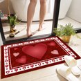 thumbnail image 2 of Nmdmisc Valentine's Day Doormat Bathroom Rugs Valentines Day Red Heart Shaped and Love Lips Non Slip Ultra Absorbent Mat for Outdoor Indoor Entrance Floor Mat Kitchen Home Decor 24x16 Inch, 2 of 7