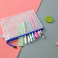thumbnail image 3 of Tnobhg 2Pcs A4 File Holder Waterproof Plastic Zipper File Folder Large Capacity Durable Flexible Document Bag for Office School, 3 of 8