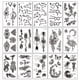 thumbnail image 1 of Set HC 431-445 15 pegatinas tatuaje ordinarias pequeñas y frescas JShteea 60 x 105 mm, 1 of 9