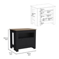 thumbnail image 7 of Nmkwnr 35" H Kitchen Island with 2 Doors and 3 Open Shelves, Perfect for Living Room, Dining Room, Kitchen, Black+Brown, 7 of 7