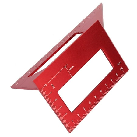

Multifunctional Aluminum Alloy Angle Ruler Woodworking Tool (Red)