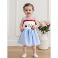 thumbnail image 6 of BemeyourBBs Kids Baby Girl 100 Days Back to School Dress Toddler Girls Pre Kindergarten Outfits Sleeveless Square Neck Apple Pencil Embroidery Casual A-Line Dress, 6 of 9