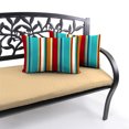 thumbnail image 6 of Jordan Manufacturing 12" x 18" Covert Fiesta Multicolor Stripe Rectangular Outdoor Lumbar Throw Pillow (2 Pack), 6 of 14
