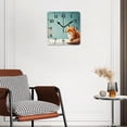thumbnail image 3 of 12 Inch Wall Clock Battery Operated Silent Clock Decorative for Office, Kitchen, Outdoor, Living Room，Fox and Snowflakes Flowers Image, 3 of 4