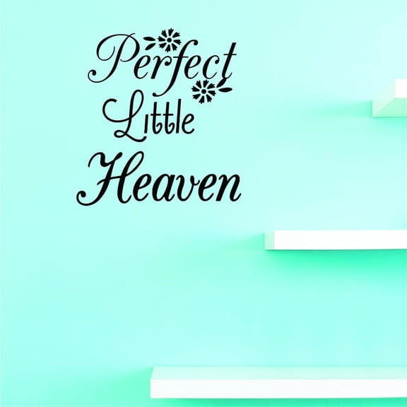 Custom Decals Perfect Little Heaven Wall Art Size: 10 X 20 Inches Color: Black
