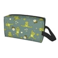 thumbnail image 2 of Goofa Cute Yoga Frogs Printed Toiletry Bag with Handle,Large Capacity Travel Makeup Cosmetic Bag for Women, Carry on Airport Airline Compliant Bag, 2 of 9