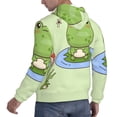 thumbnail image 6 of Sikiie Frog Amanita Mushroom Men's Hoodie, Essentials Hoodie, Sweatshirt, Pullover Hooded Sweatshirt for Men-X-Large, 6 of 7