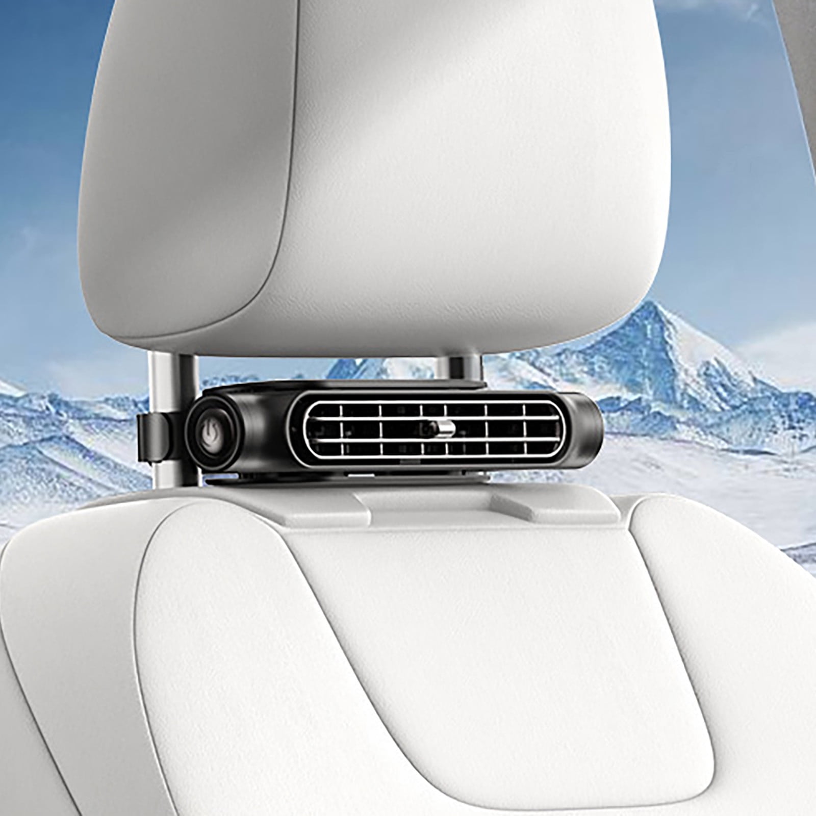 Multi-purpose Car Seat Fan, Adjustable Car Fan Clip On, 3000mAh Rechargeable Seat Cooler, Portable Ventilation for Road Trips and Camping, Quiet Clip-on Air Circulator