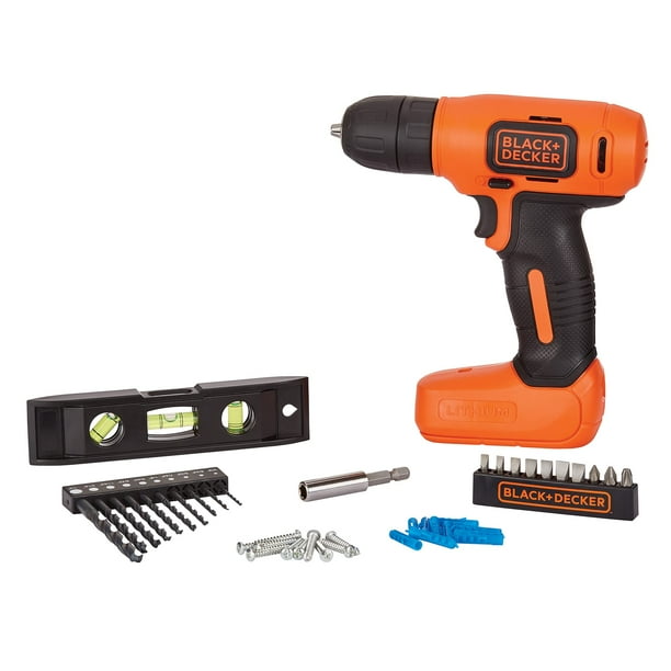 Taladro inalámbrico BLACK+DECKER 8V MAX* + 43 piezas Kit de decoración para el hogar