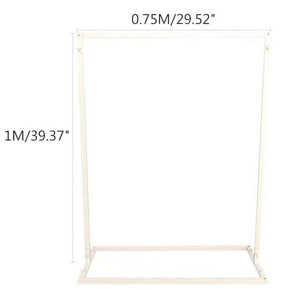 Backdrop Stand Wedding Arches for Ceremony, 29.52" Lx39.37 H White Rectangular Balloon Arch Stand Metal Arch Backdrop Stand for Wedding Birthday Parties Anniversary Decoration