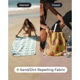 thumbnail image 7 of 2-in-1 Convertible Towel & Backpack with Inner Zip Pocket & Sand-Repelling Fabric, Oversized Quick-Dry Microfiber Beach Bag with Twisted Tassels, 37" x 67" Packable Mat for Camping, Travel (I), 7 of 7