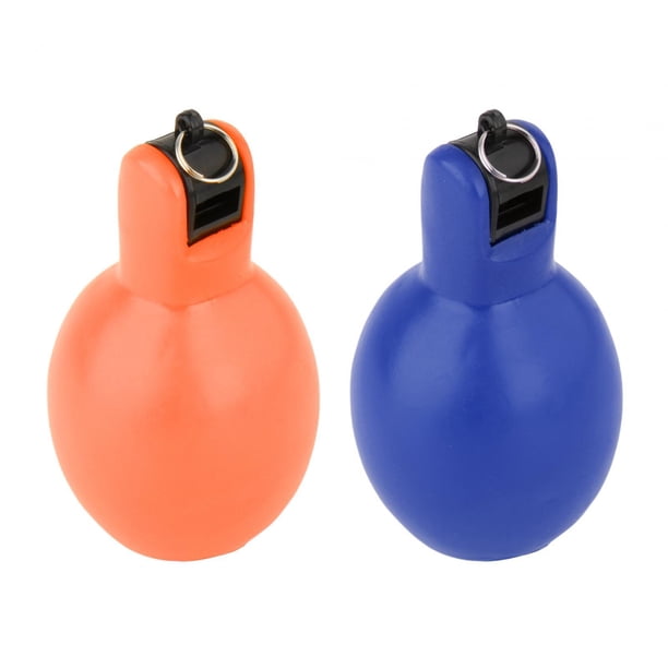 2 Piezas Silbatos para Apretar a Mano Silbato para Entrenadores Silbato Deportivo de PVC Suave y Fuerte Silbato de Entrenador para Árbitros Escolares