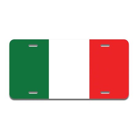 Italian Flag Aluminum License Plate