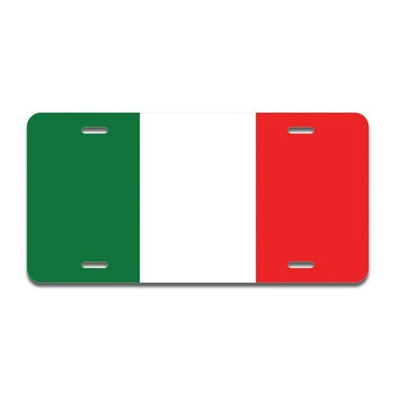 SignMission A-LP-03-313 Italian Flag Aluminum License Plate