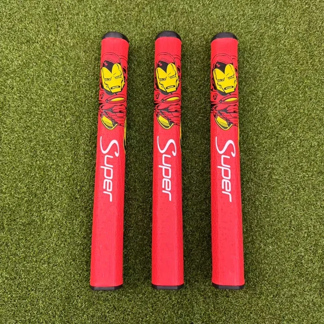 Super Golf Putter Grip Améliore l'Usure Grip Universel Rouge Iron Man PU Grip Golf Améliore la Sensation Design Unique Grips Ronds Rouge Iron Mar 2.0 3 Pcs