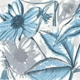 thumbnail image 3 of Grey, Jace 20x20 Black Modern Framed Museum Art Print Titled - Sketch Flowers Blue, 3 of 5