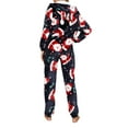 thumbnail image 6 of Kiapeise Christmas Onesie Pajamas for Women Flannel Long Sleeve Hooded Cosplay Animal Sleepwear Jumpsuit Costume, 6 of 9