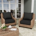 thumbnail image 6 of Pakunoda Patio Cushions for Outdoor Furniture 24” X 24” X 5”, Water Resistant Outdoor Deep Seat Cushions, Fade Resistant Replacement Cushions for Outdoor Furniture, Black, 6 of 6
