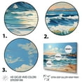 thumbnail image 3 of Designart "Sunkissed Beach by the Coastal Ocean I" Landscapes Floater Framed Wall Decor, 3 of 7