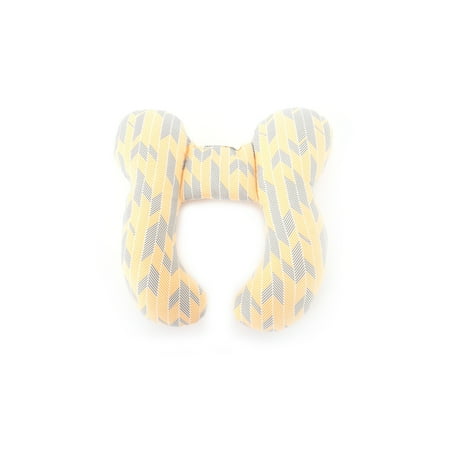 Perry Mackin Organic Cotton Neck Pillow Yellow/Grey