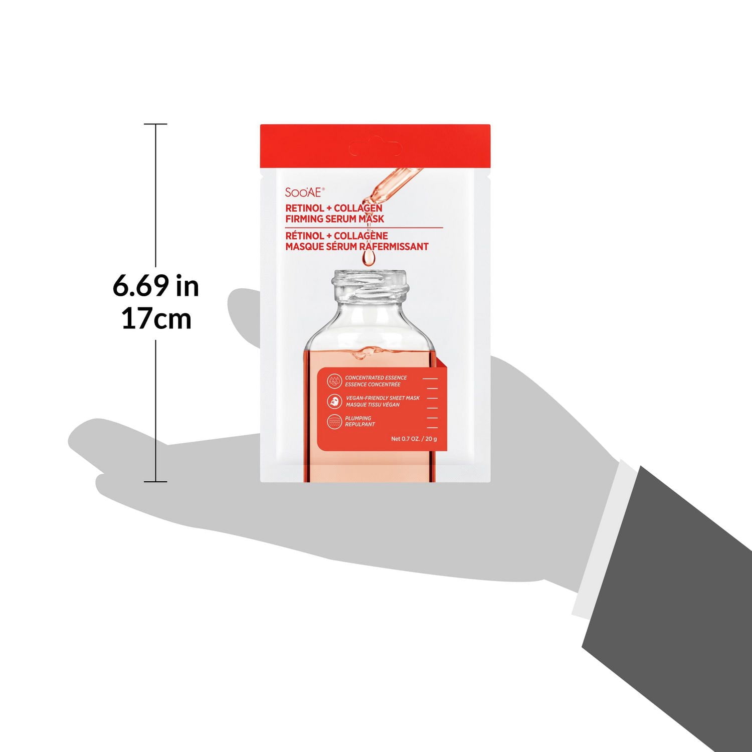 Soo'AE Retinol + Collagen Firming Serum Mask, Volume - Net 0.7 OZ. / 20 g